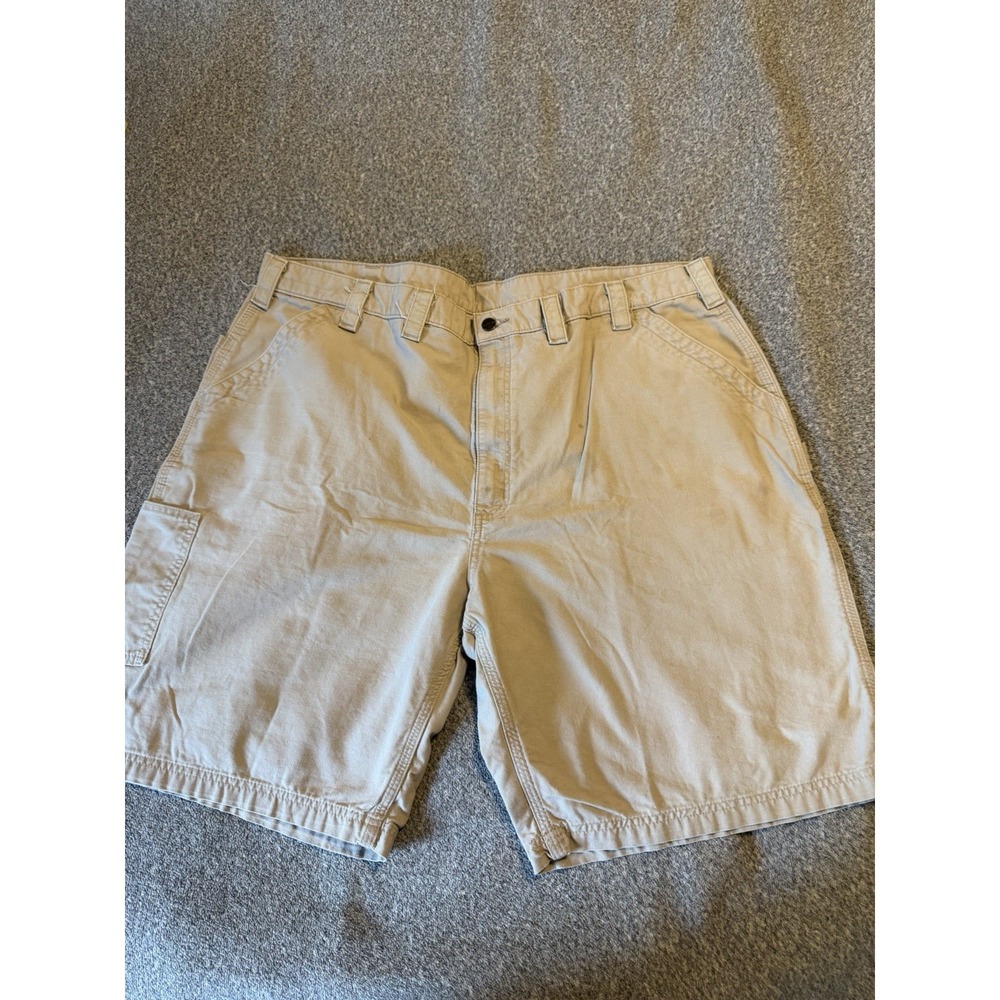 Carhartt‎ Carpenter Shorts Mens 46 Tan B147 Original Fit Canvas Utility